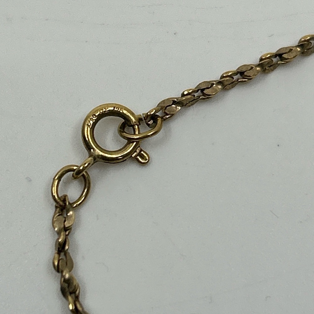 1/20 12k Gold Filled 18” Chain Necklace Coro Sterling Cameo Pendant Red Vintage - Picture 9 of 12
